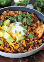 Ground Beef Burrito Bowl Skillet | The Kitchen is My ... image