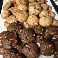 Candy Cane Chocolate Chunk Cookies Recipe | Allrecipes image