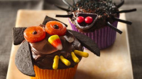 Owl and Spider Cupcakes Recipe - BettyCrocker.com image