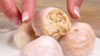 Air Fryer Glazed Cake Doughnut Holes Recipe | MyRecipes image