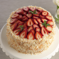 Strawberry Coconut Cake Recipe | Driscoll's image