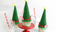 Elf Hat Cupcakes Recipe - BettyCrocker.com image