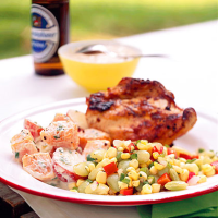 Grilled Chicken with White Barbecue Sauce Recipe | MyRecipes image