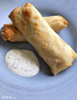 Bierock (Ground Beef and Cabbage) Eggrolls with Dill Sauce ... image