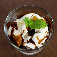 Vanilla Ice Cream with Chocolate Topping | So Delicious image