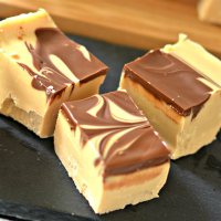 Microwave Peanut Butter Chocolate Swirl Fudge Recipe ... image