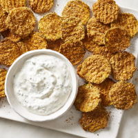 Baked Zucchini Waffle Fries with Creamy Herb Dip Recipe ... image
