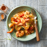 Shrimp & Grits with Tomato Recipe | EatingWell image
