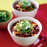 Red Bean and Poblano Chili Recipe | MyRecipes image