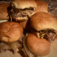 Slow Cooker Philly-Style Shredded Beef Sliders | Allrecipes image