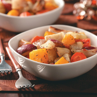 Garlic Roasted Winter Vegetables Recipe: How to Make It image