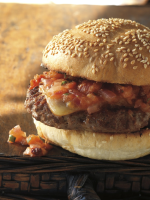 Mesquite-Grilled Cheeseburgers with Warm Chipotle Salsa ... image