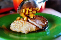Pork Chops with Apples & Creamy Bacon Cheese Grits image
