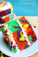 Easy Rainbow Cake {With Cake Mix} - CakeWhiz image
