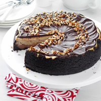 Chocolate Glazed Cheesecake Recipe: How to Make It image