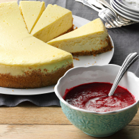Cheesecake with Berry Sauce Recipe: How to Make It image