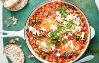 Tomato, chickpea and feta shakshuka - Healthy Food Guide image