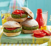Green burgers recipe | BBC Good Food image