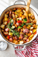 SUMMER VEGETABLES WITH SAUSAGE AND POTATOES RECIPES