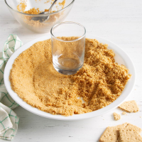 Homemade Graham Cracker Crust Recipe: How to Make It - Taste of Home: Find Recipes, Appetizers, Desserts, Holiday Recipes & Healthy Cooking Tips image