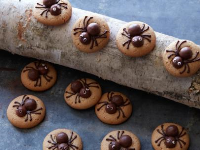 Scary Peanut Butter Spider Cookies Recipe | Food Network ... image