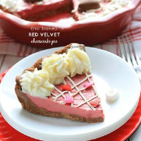 No-Bake Red Velvet Cheesecake Pie - Life Made Sweeter image