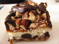 Turtle Cheesecake Bars | Just A Pinch Recipes image