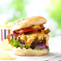 All-American Hamburgers Recipe: How to Make It - Taste of Home: Find Recipes, Appetizers, Desserts, Holiday Recipes & Healthy Cooking Tips image