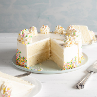 Vanilla Cake with Vanilla Buttercream Frosting Recipe: How ... image
