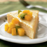 Rum-Soaked Sponge Cake with Tropical Fruit Recipe | MyRecipes image