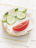 Bagel and Cream Cheese With Tomato and Cucumber Recipe ... image