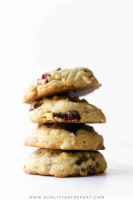 Cranberry Almond White Chocolate Chip Cookies - Run Lift ... image