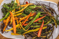 Rachael's Roasted Broccolini and Baby Carrots Recipe ... image