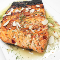 Lemon Dill Salmon with Garlic, White Wine, and Butter Sauce image