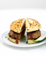 Barbecue Pork Burgers Recipe | Martha Stewart image