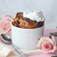 Chocolate Chunk Bread Puddings Recipe | MyRecipes image
