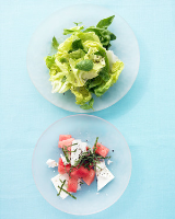 Green Salad with Basil Leaves Recipe | Martha Stewart image