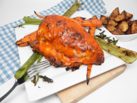 Grilled Buffalo Chicken Breast with Ranch Carrots and ... image
