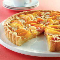 Peach Custard Tart Recipe | Land O’Lakes image
