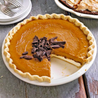 Pumpkin Chocolate Cheesecake Pie | Better Homes & Gardens image