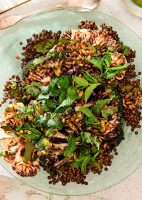 Grilled Cauliflower and Broccoli With Lentils Recipe | Bon ... image