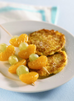 Pumpkin Potato Rosti with Fruit Skewers recipe | Eat ... image