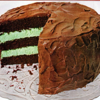 Chocolate mint-whipped cream cake recipe (1968) - Click ... image
