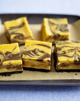Chocolate-Pumpkin Cheesecake Bars Recipe | Martha Stewart image