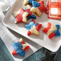 Red, White & Blue Tie-Dyed Cookies Recipe | Land O’Lakes image