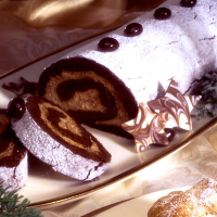 Mocha Chocolate Cake Roll Recipe | Land O’Lakes image
