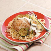 Chicken and Pasta with Garlic Sauce Recipe: How to Make It image