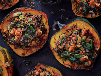 Acorn Squash with Wild Rice Stuffing Recipe | Cooking Light image