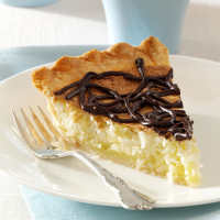 Coconut Macaroon Pie with Chocolate Ganache Recipe: How to ... image