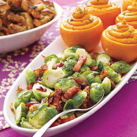 Brussels Sprouts with Caramelized Onions Recipe | MyRecipes image